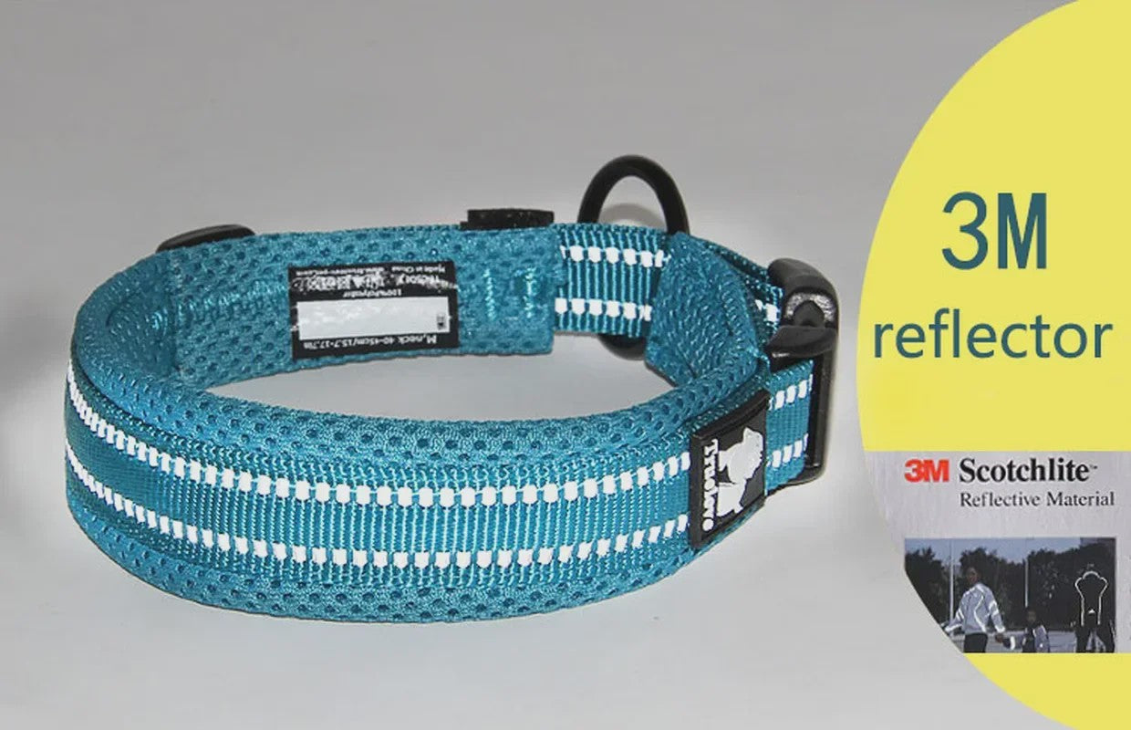 Truelove Verstelbare Hondenhalsband - Gewatteerd Mesh, 3M Reflecterend Nylon, Duurzaam & All-Weather, 8 Maten