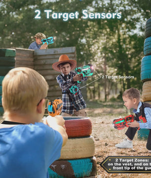 VATOS Laser Tag Pistolen Set voor 2-4 Spelers - Real-time Sync Schietspel Indoor/Outdoor Cadeau voor Kinderen