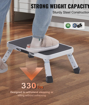 VEVOR Opstapje 1 Trede - Verstelbare Hoogte, 150kg Draagvermogen, Antislip, Stevig