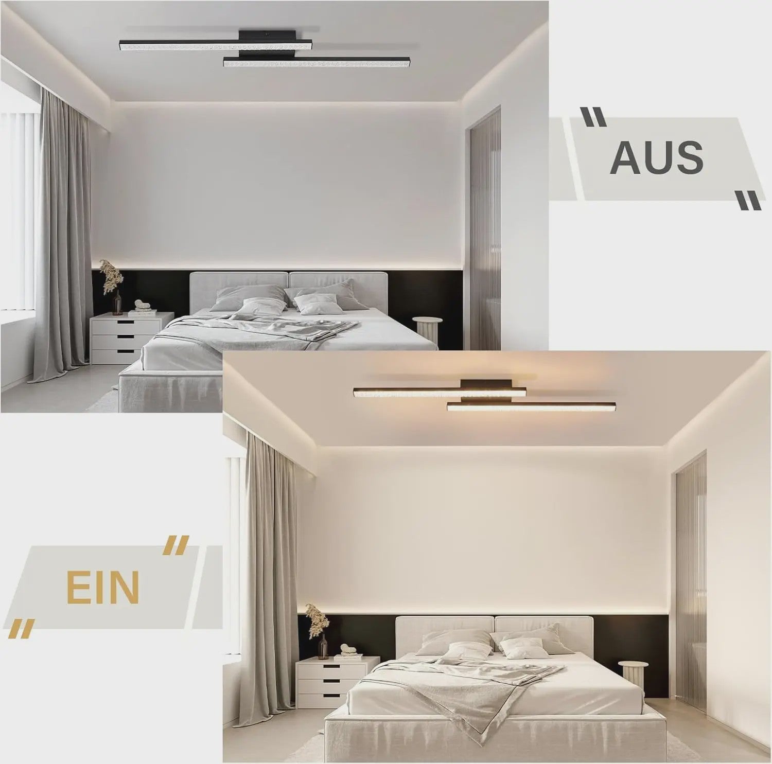 Moderne LED Plafondlamp Zwart Kristal 61.5cm - Warm Wit 3000K