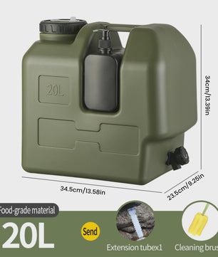 20L Draagbare Watercontainer met Kraan - Ideaal voor Camping, Vissen en Picknicks