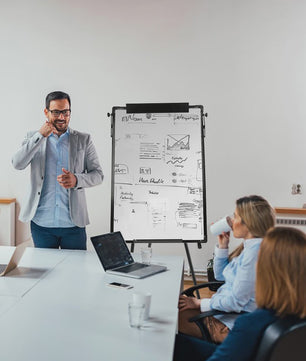Flip-over Whiteboard Standaard 90x60cm - Verstelbaar & Magnetisch