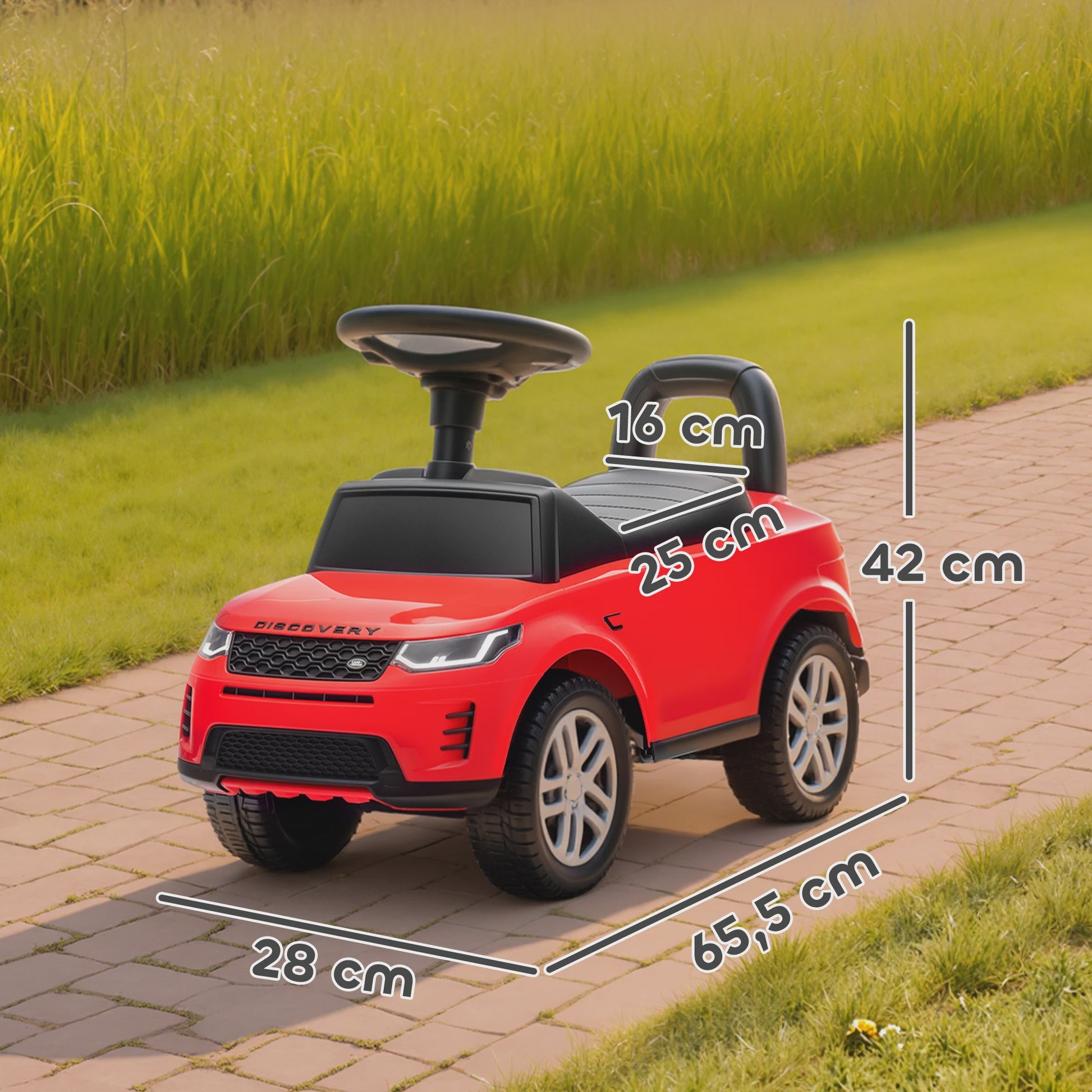 Land Rover Licentie Loopauto Rood voor Kinderen 18-36 Maanden met Geluid en Opbergruimte