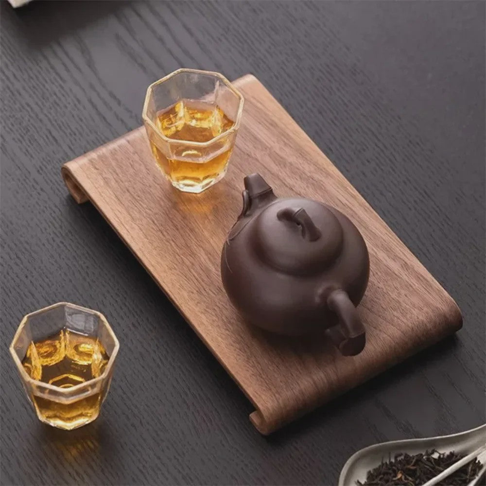 Houten Dienblad Rechthoekig - Decoratief Serveerplateau voor Koffie, Thee & Snacks
