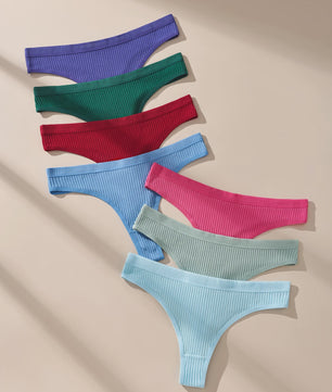 7-Delige Dames Strings Set - Zacht Katoen, Sexy & Comfortabel Ondergoed