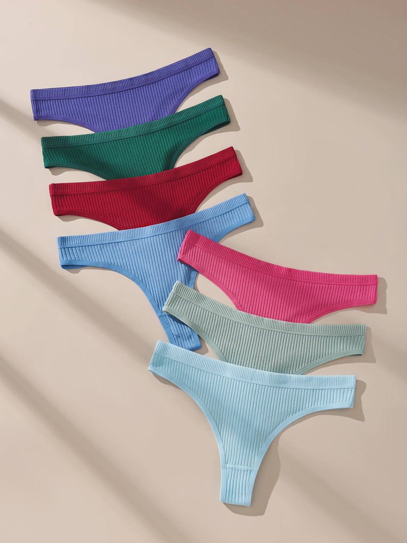 7-Delige Dames Strings Set - Zacht Katoen, Sexy & Comfortabel Ondergoed