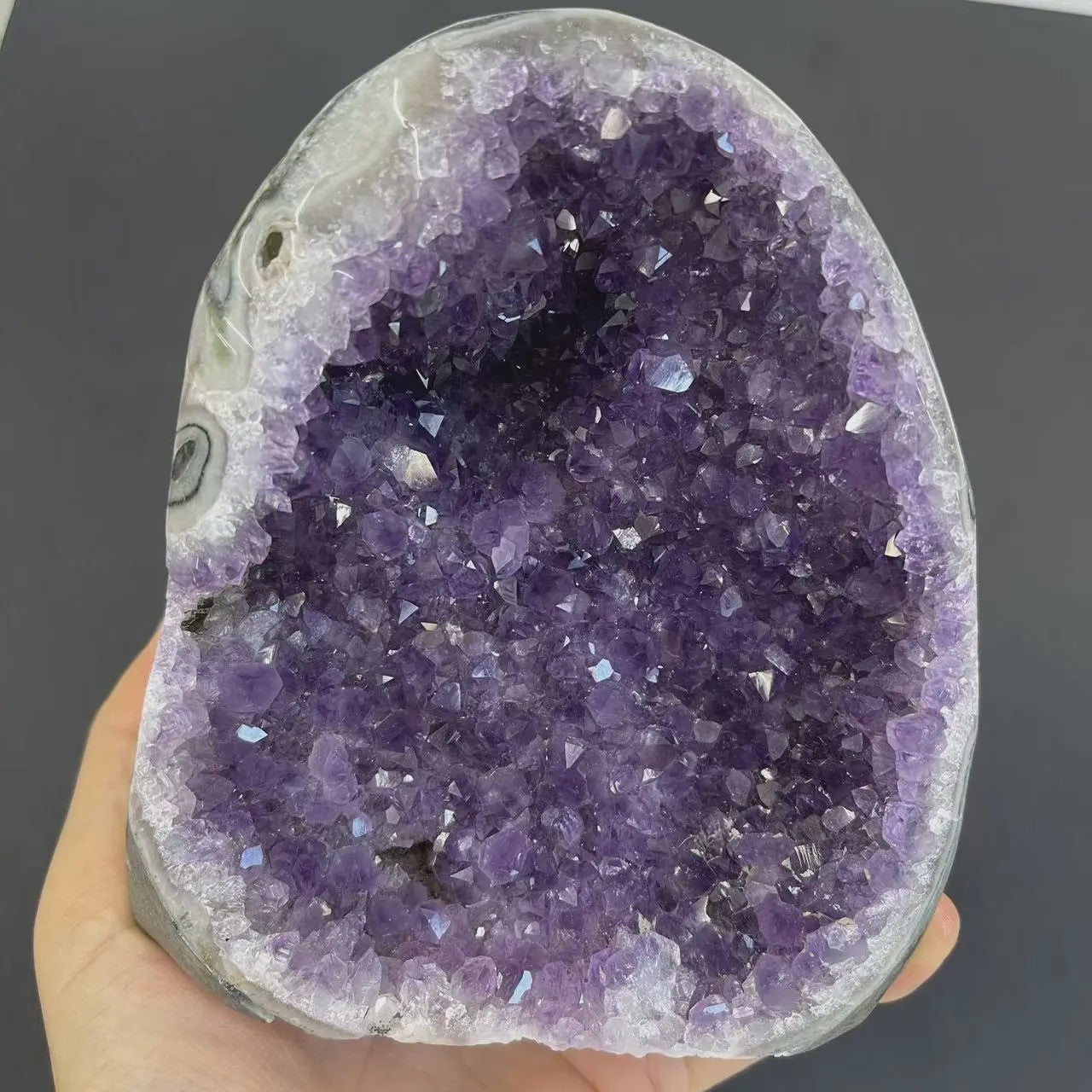 Natuurlijke Amethist Geode Kristal Cluster - Unieke Ruwe Kwarts Decoratie