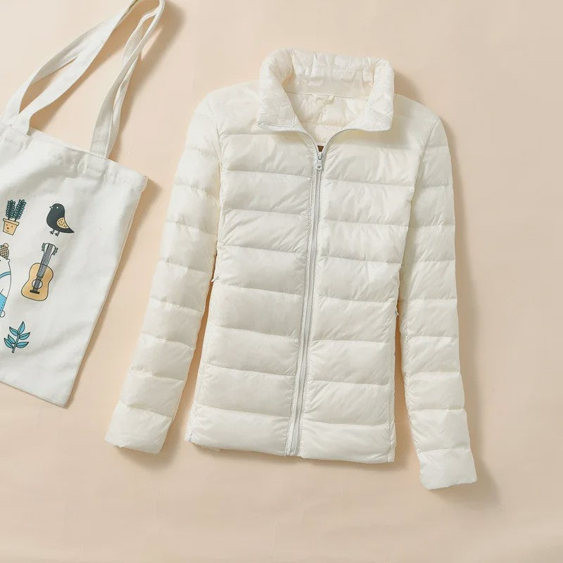 Dames Lichtgewicht Gekwalte Donsjas - Warme Puffer Winterjas & Windjack
