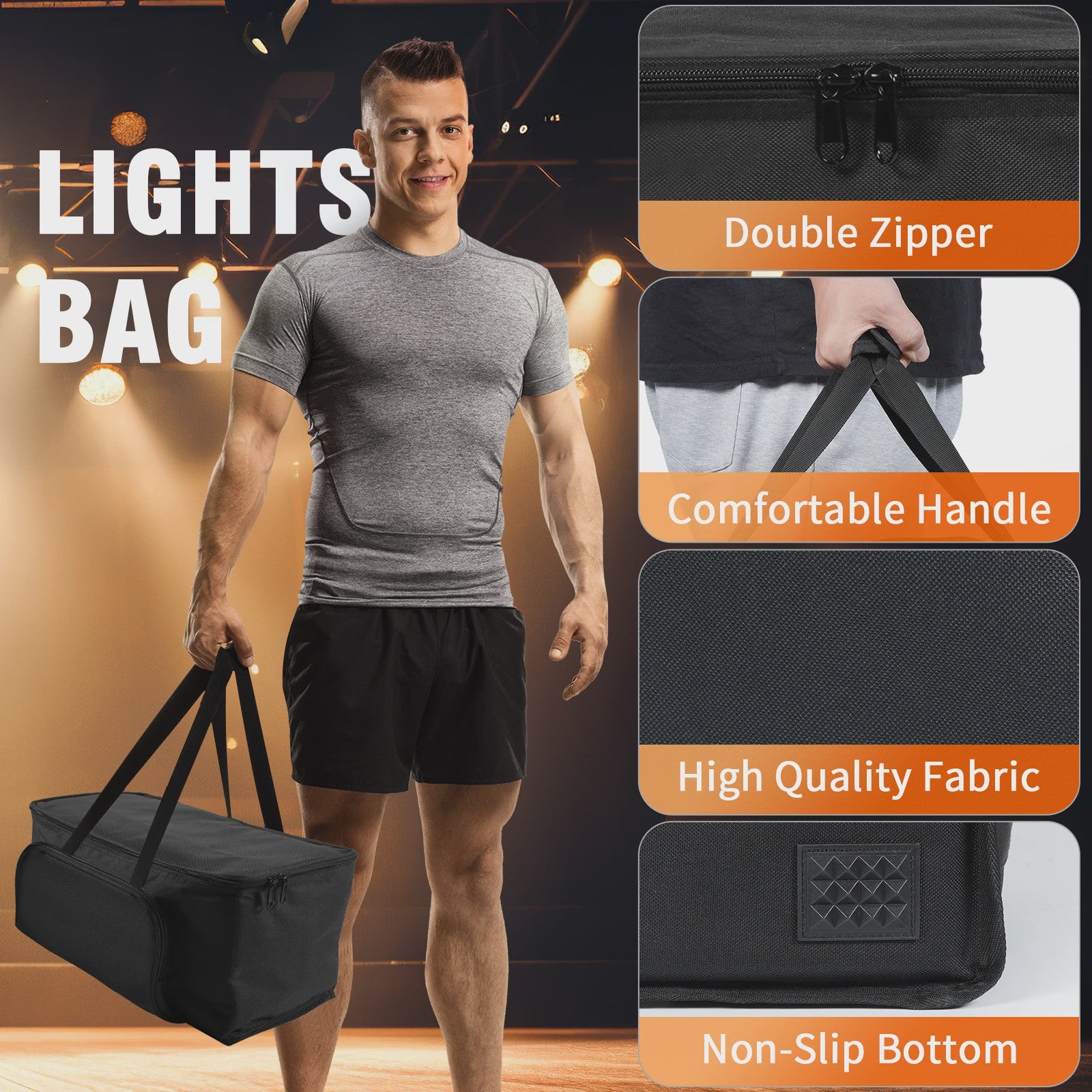 Waterdichte Opbergtas voor 4 Par Lights - Stage Verlichting Tas