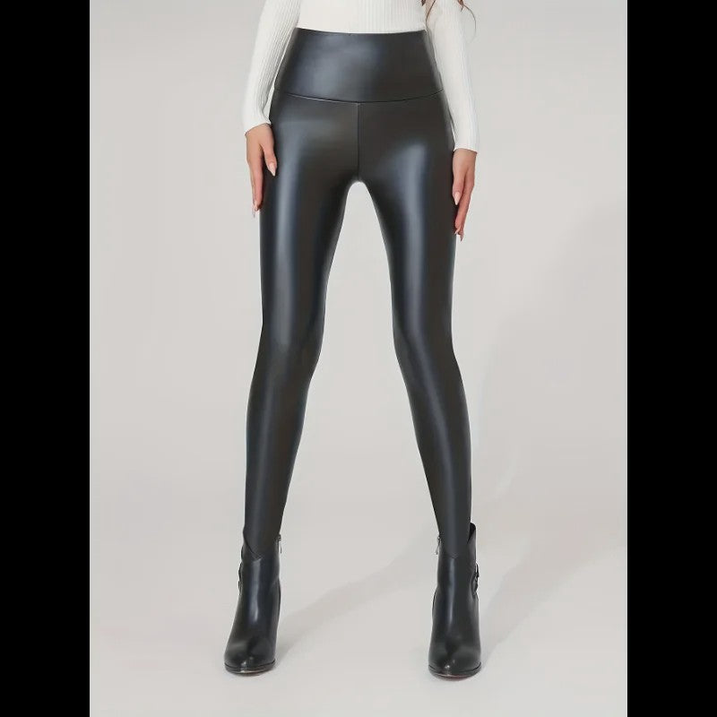 Hoge Taille Kunstleren Legging - Stretchy & All-Season Comfort