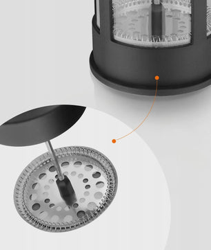 Glazen Koffie en Theepot met Infuser - 1 Liter - Hittebestendig - Modern Keukengerei