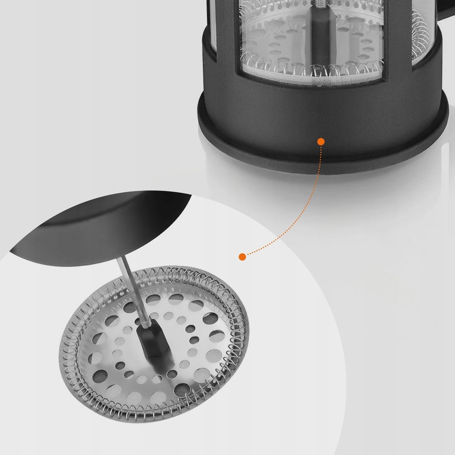 Glazen Koffie en Theepot met Infuser - 1 Liter - Hittebestendig - Modern Keukengerei
