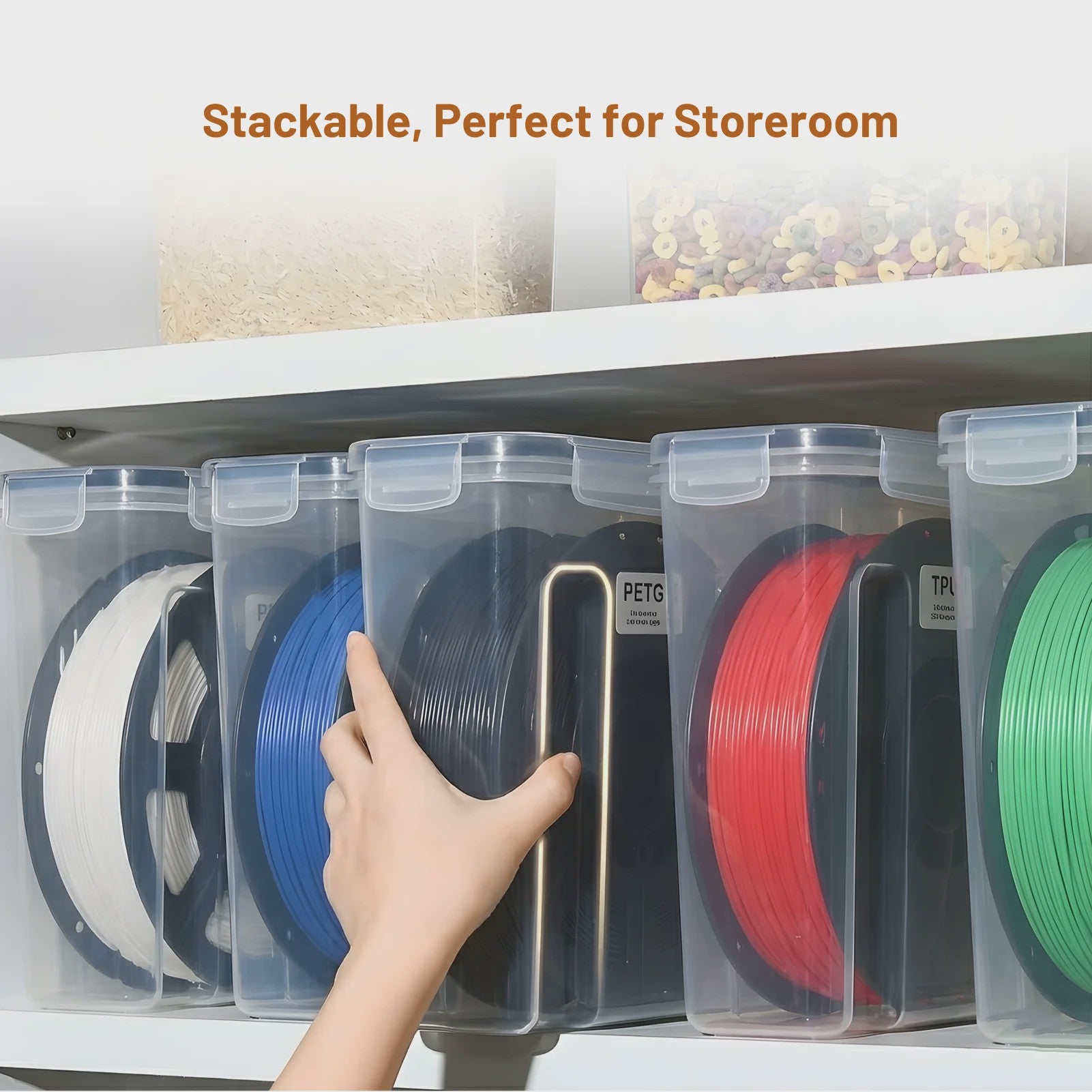 Set van 6 Luchtdichte Filament Opslagcontainers (4L) voor 3D Printer Filament