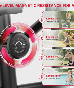 Compacte Elliptical Trainer met 16 Weerstandsniveaus en Hartslagmeter