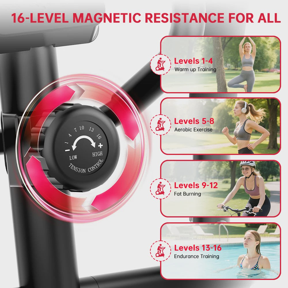 Compacte Elliptical Trainer met 16 Weerstandsniveaus en Hartslagmeter