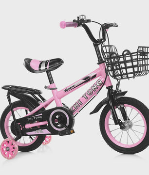 Kinderfiets 14/16 inch met Mandje - Verstelbare Hoogte - Voor Jongens en Meisjes (2-7 jaar)