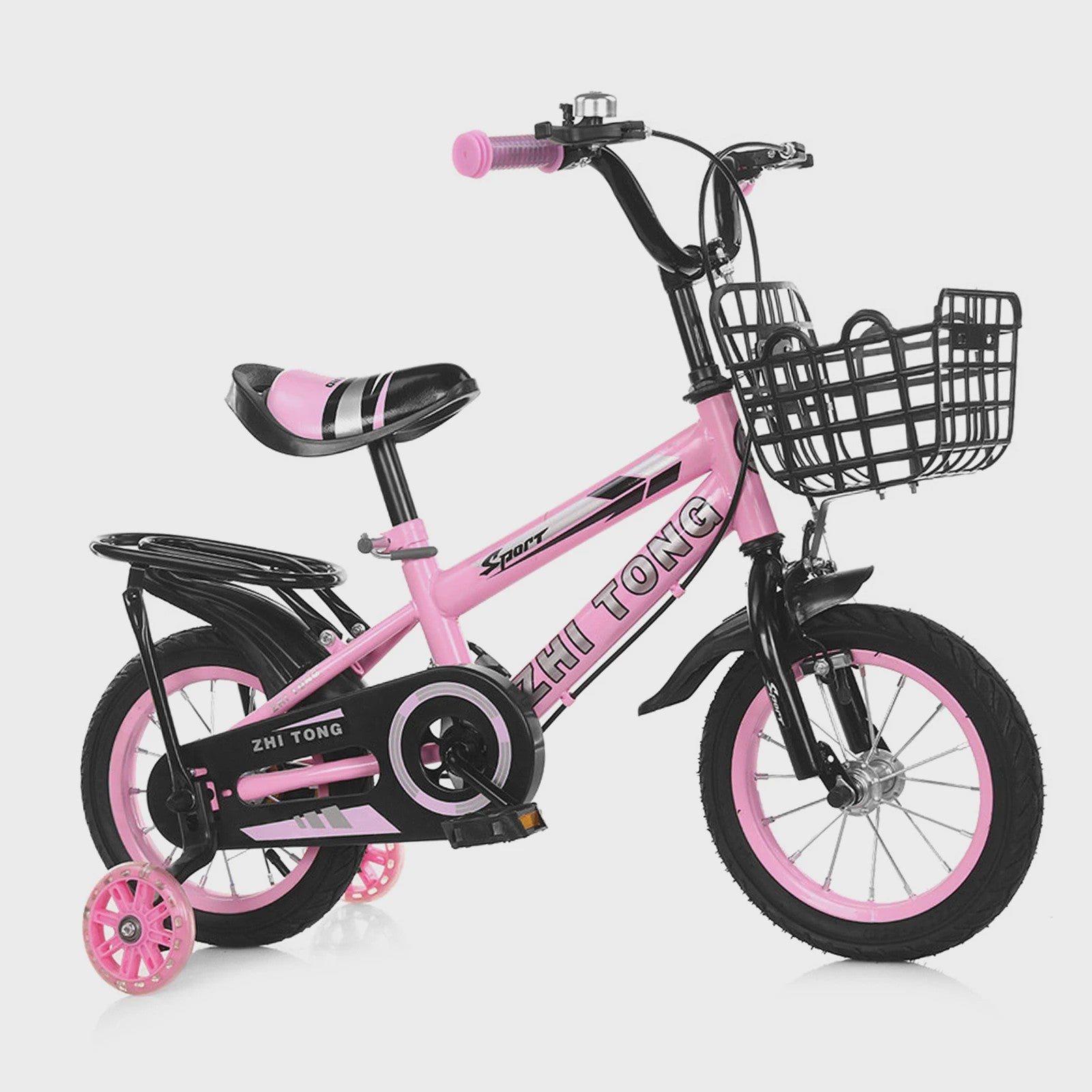 Kinderfiets 14/16 inch met Mandje - Verstelbare Hoogte - Voor Jongens en Meisjes (2-7 jaar)