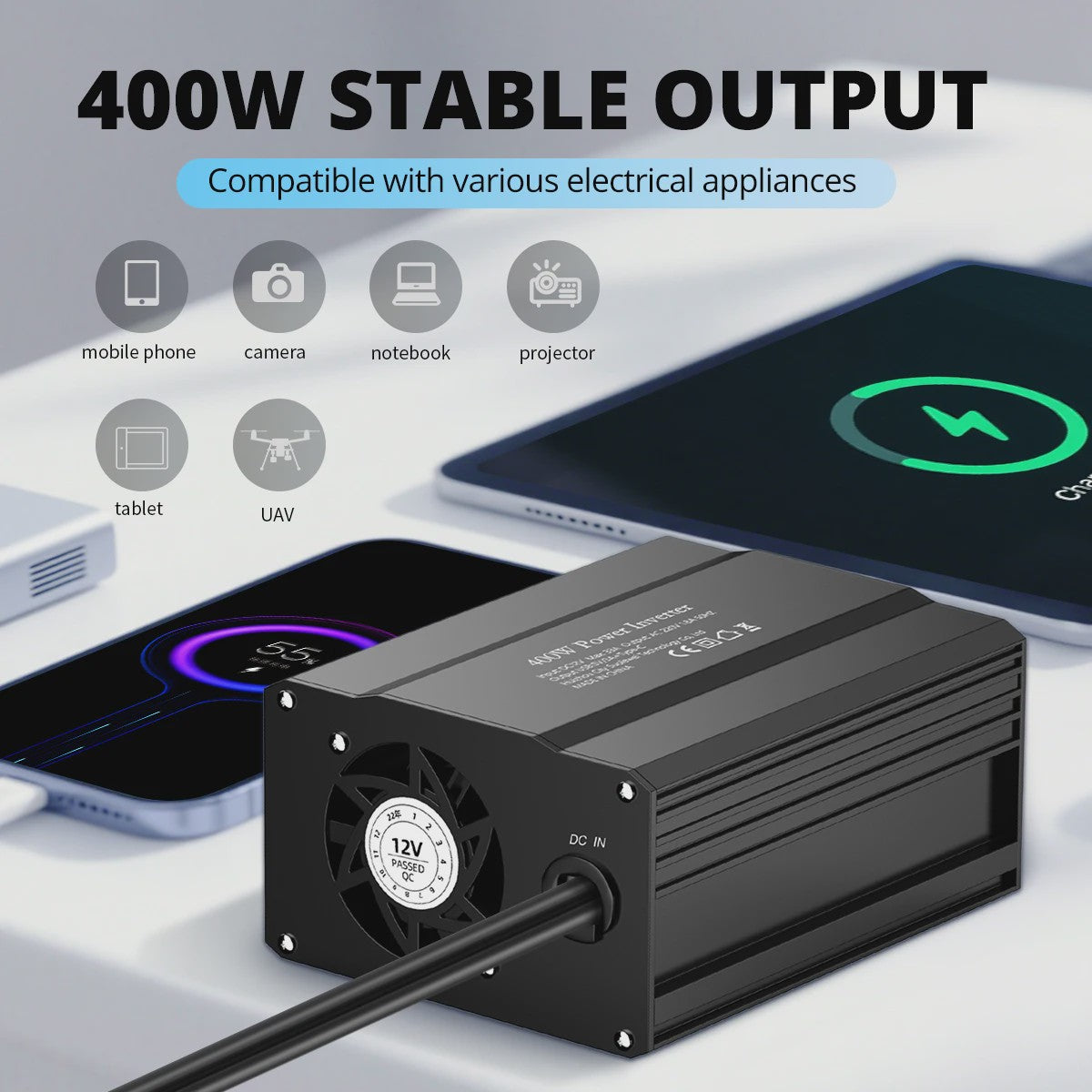 Universele Omvormer 12V naar 220V: 400W, 500W, 1500W voor Auto, Camper & Thuis