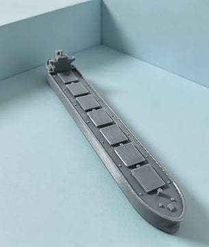 Gedetailleerd Miniatuur Vrachtschip Model - Container Cargo Ship voor Diorama, Wargaming & Maritieme Decoratie