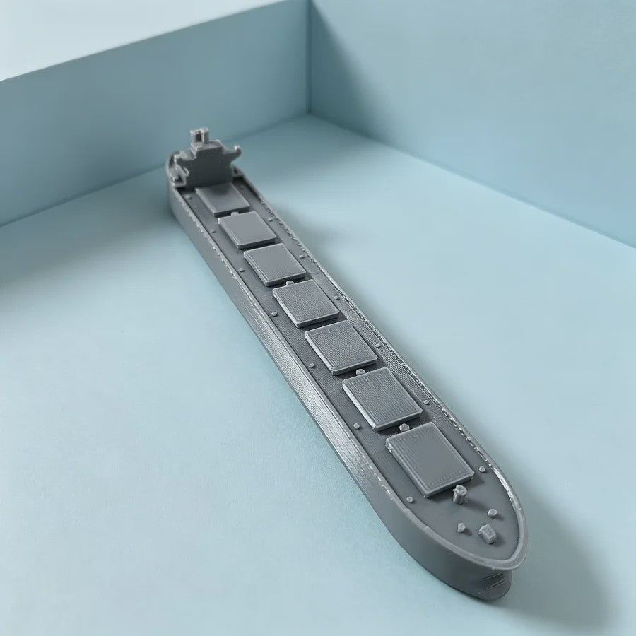 Gedetailleerd Miniatuur Vrachtschip Model - Container Cargo Ship voor Diorama, Wargaming & Maritieme Decoratie