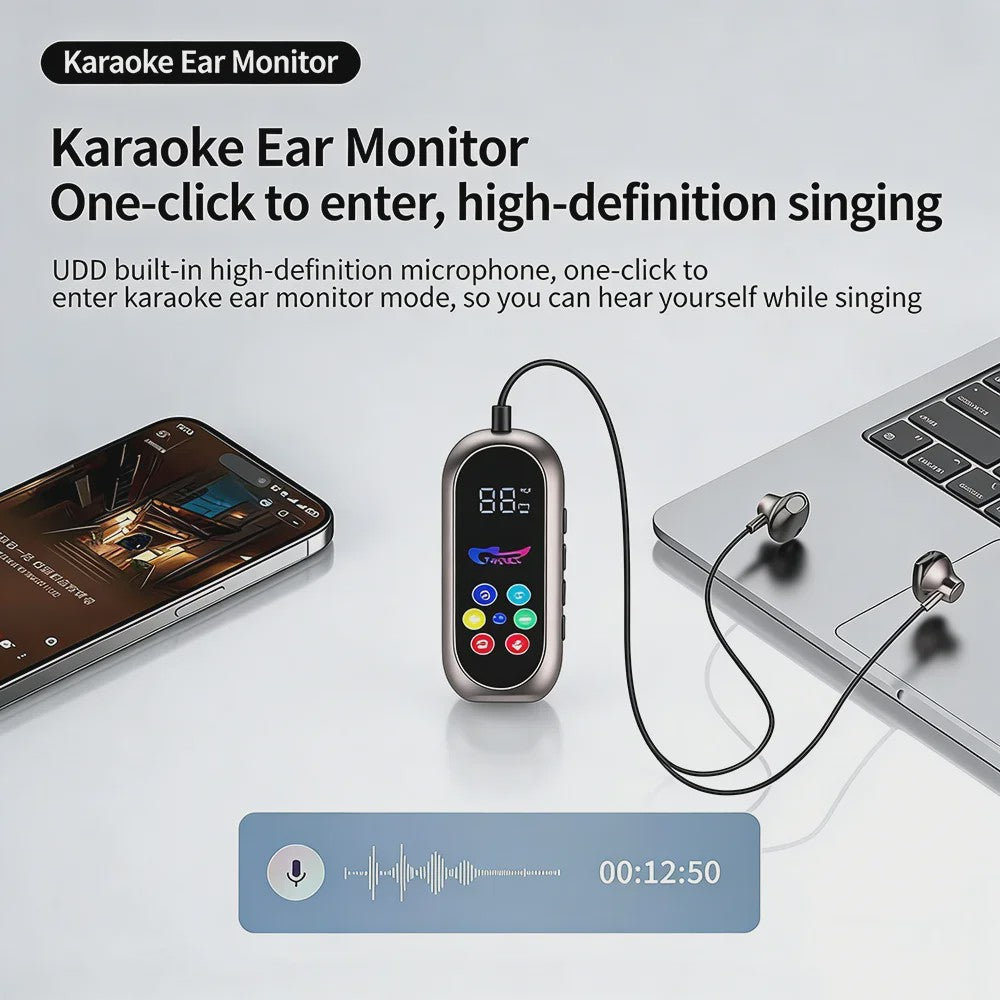 Clip-on Bluetooth Oordopjes met Microfoon & TF-kaart - Draadloze Gaming & Karaoke Headset