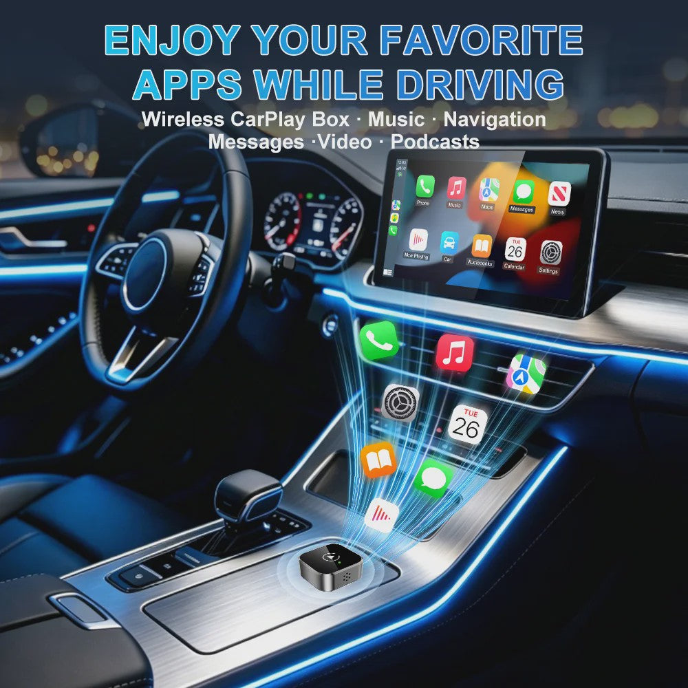 Draadloze CarPlay & Android Auto Adapter: Upgrade je autoradio met Plug & Play gemak