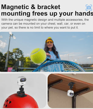 Ourlife A800 Mini WiFi Camera 1080P HD met Bewegingsdetectie en Magnetische Bevestiging