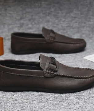 Elegante Heren Loafers met Dikke Zool - Stijlvolle Leren Instappers