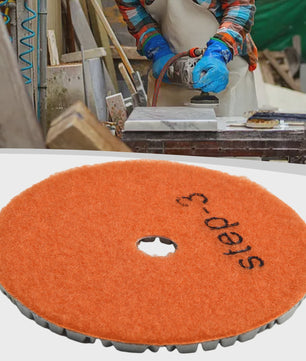 4-Inch Diamant Polijstpads Set - 3 Stappen - Nat/Droog Gebruik
