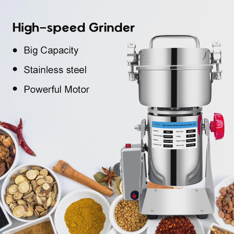 Krachtige 3000W Multifunctionele Grinder - 800g Capaciteit voor Kruiden, Koffiebonen, Granen en Meer
