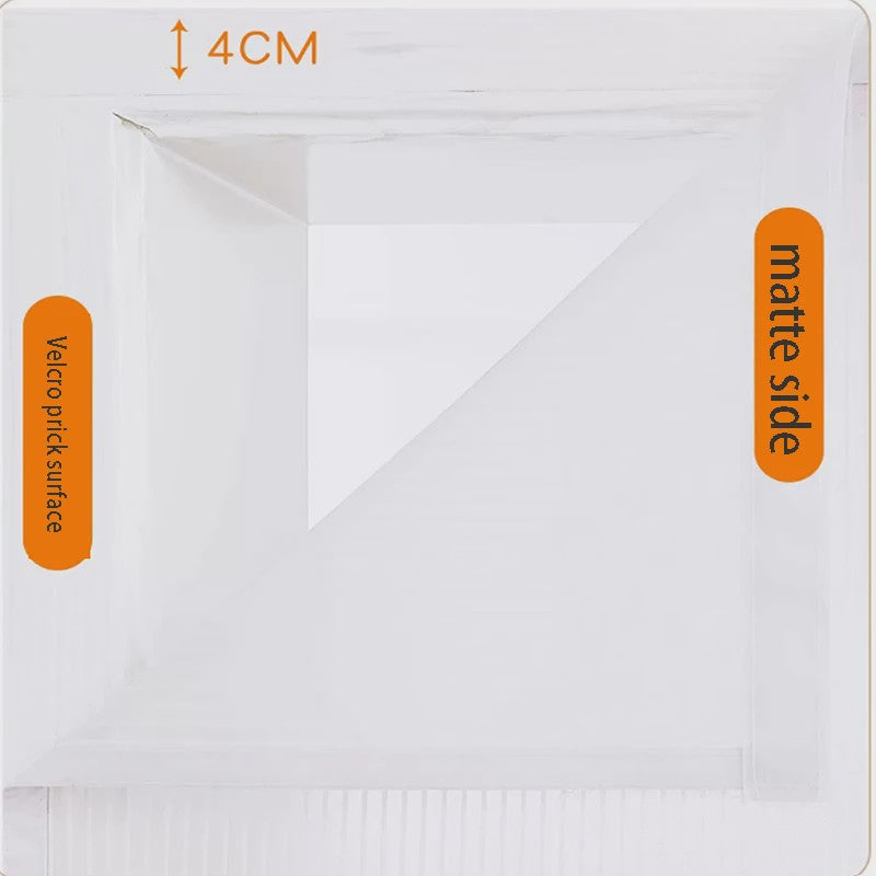 White side opening mosquito proof door curtain, magnetic suction design, invisible mosquito proof, no drilling installation