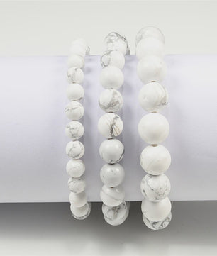 Elastische Charm Armband met Natuursteen Kralen: Lavasteen & Tijgeroog (6/8/10mm) - Voor Dames en Heren
