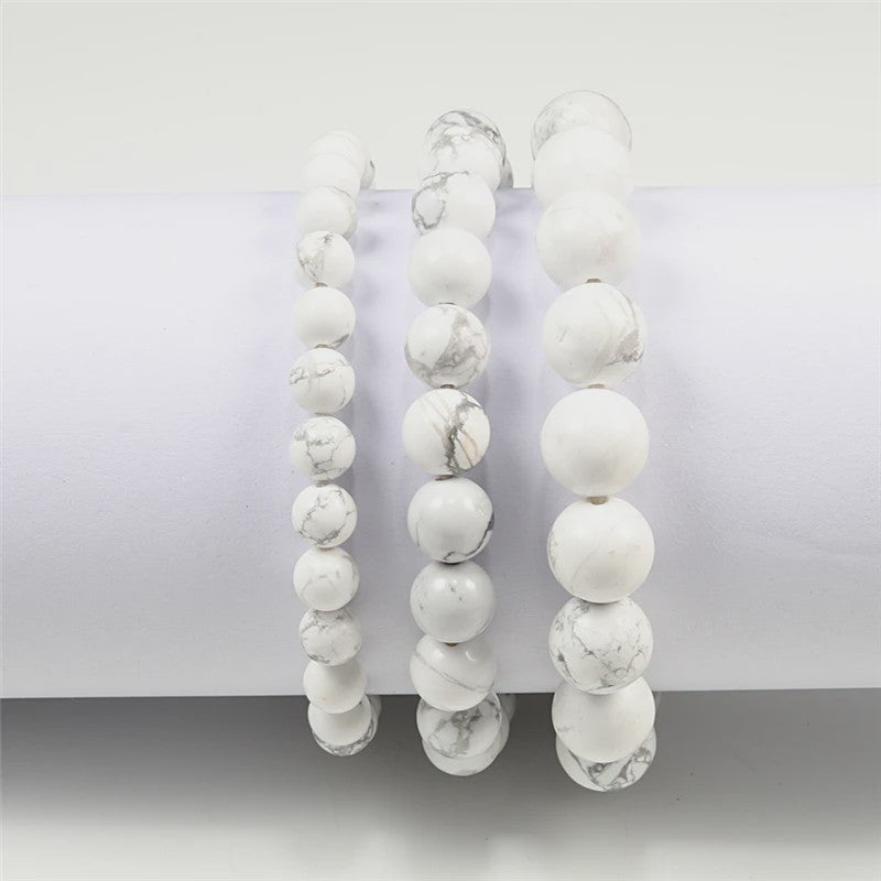 Elastische Charm Armband met Natuursteen Kralen: Lavasteen & Tijgeroog (6/8/10mm) - Voor Dames en Heren
