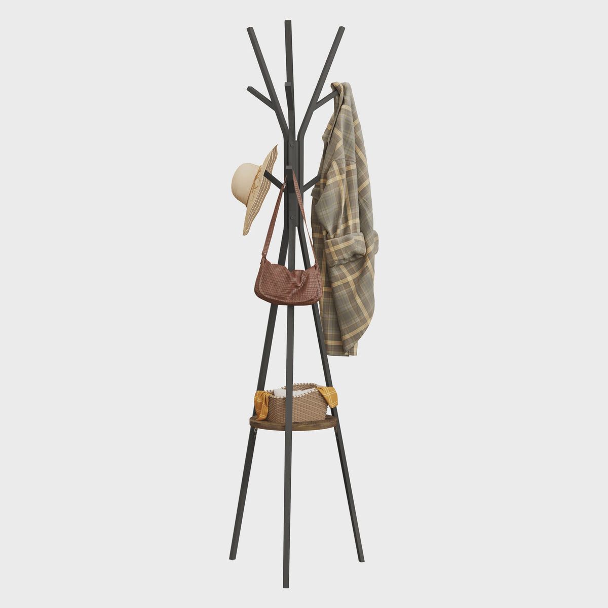 Kapstokboom met 9 Haken en Plank - Stijlvol en Functioneel
