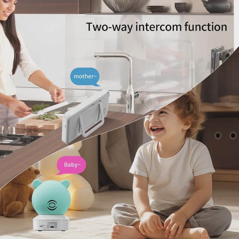 Smart WiFi Babyfoon met 5" HD Scherm, Tuya App, Intercom & Geluidsdetectie