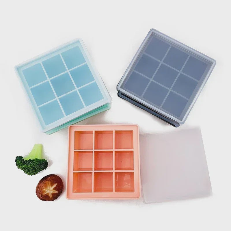 Babyvoeding Bakjes met Deksel - Invries- en Bewaartray voor Babyvoeding, Borstvoeding en Flesvoeding