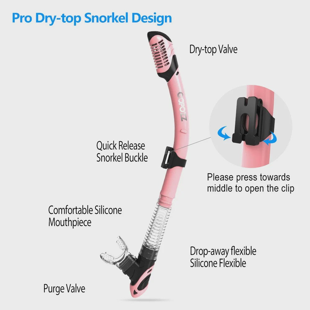 COPOZZ 2025 Duikmasker Set met Snorkel - Anti-Condens, Verstelbaar, Volwassenen