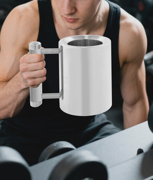 Fitness Mok met Dumbbell Handvat - 300ml RVS Beker voor Sportliefhebbers