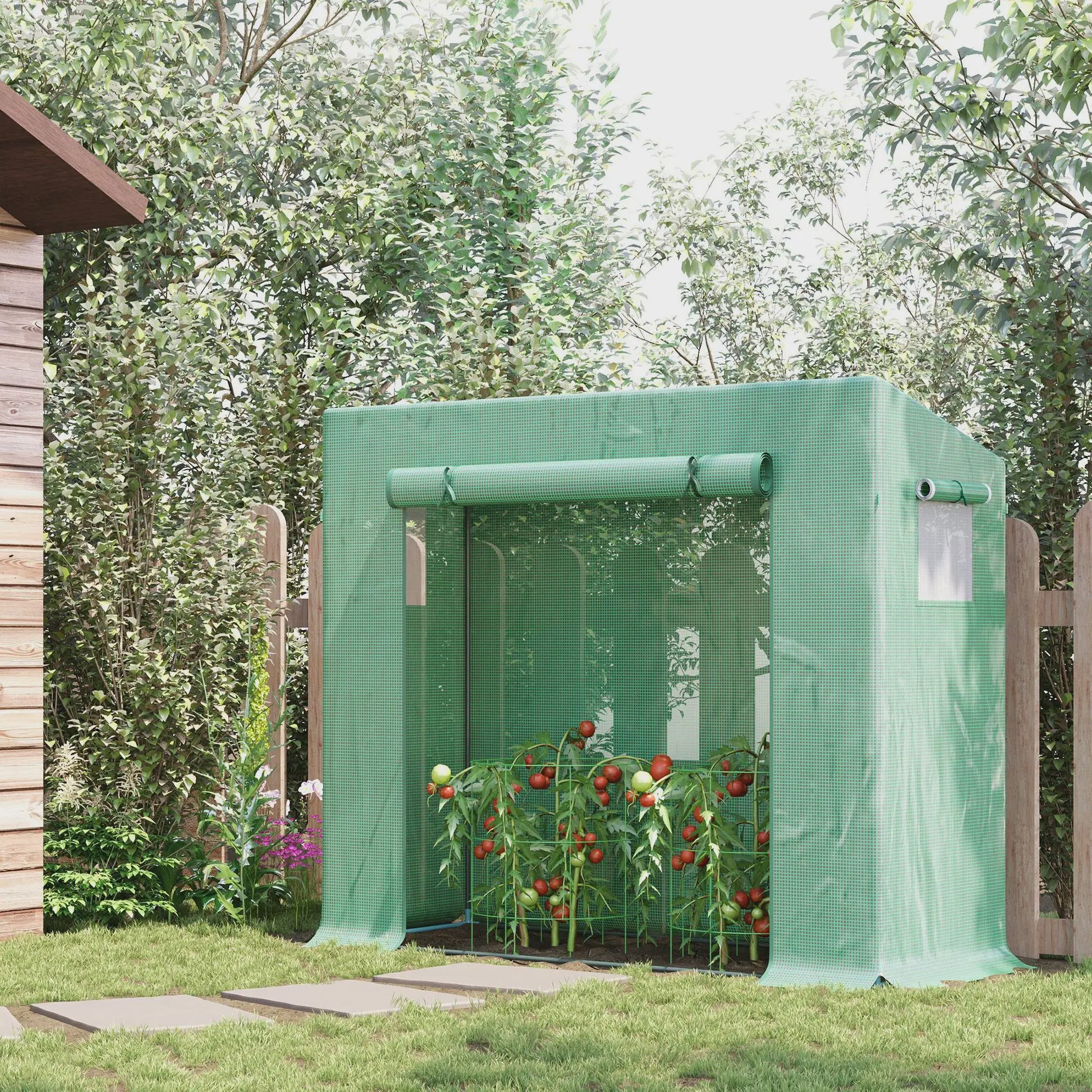 Outsunny Kleine Kweekkas met Ramen voor Tomaten en Planten
