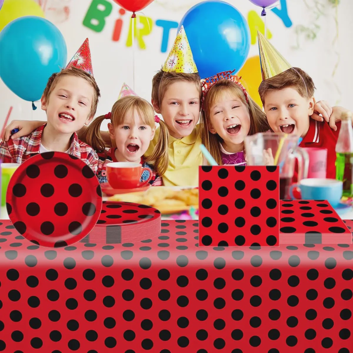 Feestdecoratie set lieveheersbeestje - Verjaardag & Babyborrel