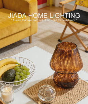 Glazen Mushroom Tafellamp - Sfeervolle Slaapkamerlamp met USB & Kleurinstelling