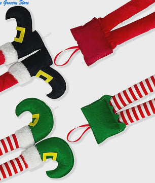 Vrolijke Kerst Elf Benen Hangdecoratie - Kerstboom & Auto Versiering