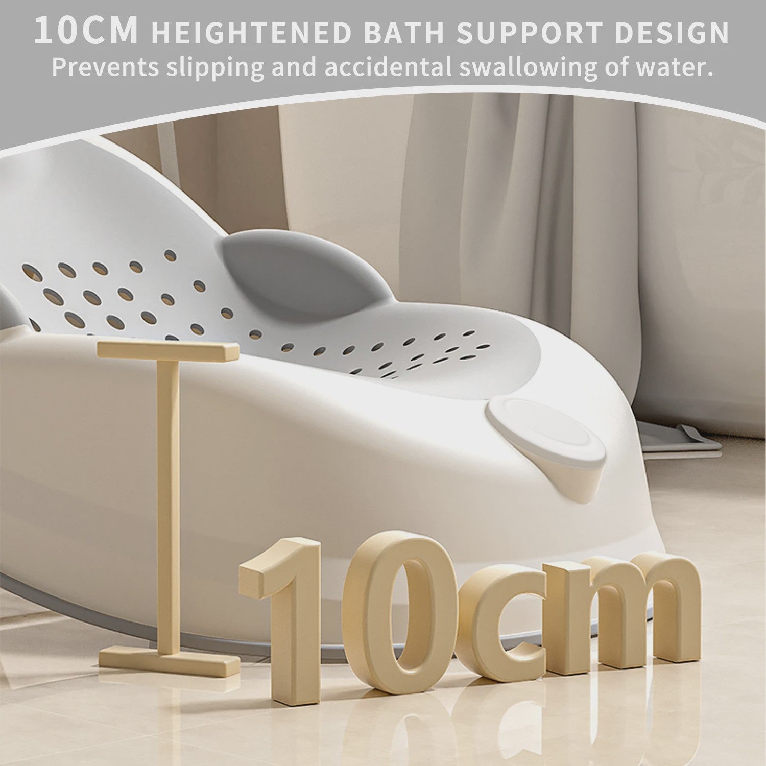 Ergonomische Antislip Babybadsteun - Zacht & Comfortabel voor Baby's tot 6 Maanden