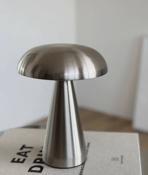 Retro Mushroom Tafellamp - LED, Touch Control, 3 Kleuren, Oplaadbaar