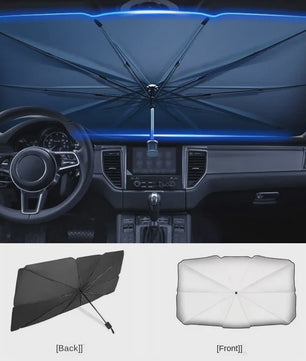 Universeel Auto Voorruit Zonnescherm Paraplu - Opvouwbaar & Compact