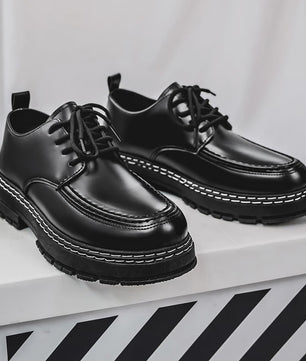 Stijlvolle Zwarte Heren Veterschoenen - Elegante & Comfortabele Dress Shoes