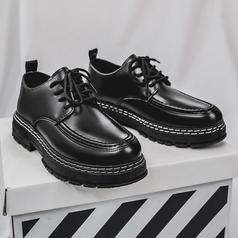 Stijlvolle Zwarte Heren Veterschoenen - Elegante & Comfortabele Dress Shoes