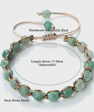 Unieke Kralen Armband - Natuurlijke Tijgeroog, Amethist & Rozenkwarts - Verstelbaar