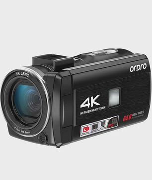 ORDRO Z36 4K Videocamera met 18x Digitale Zoom, Nachtzicht & 64MP - Vintage Vlog Camera