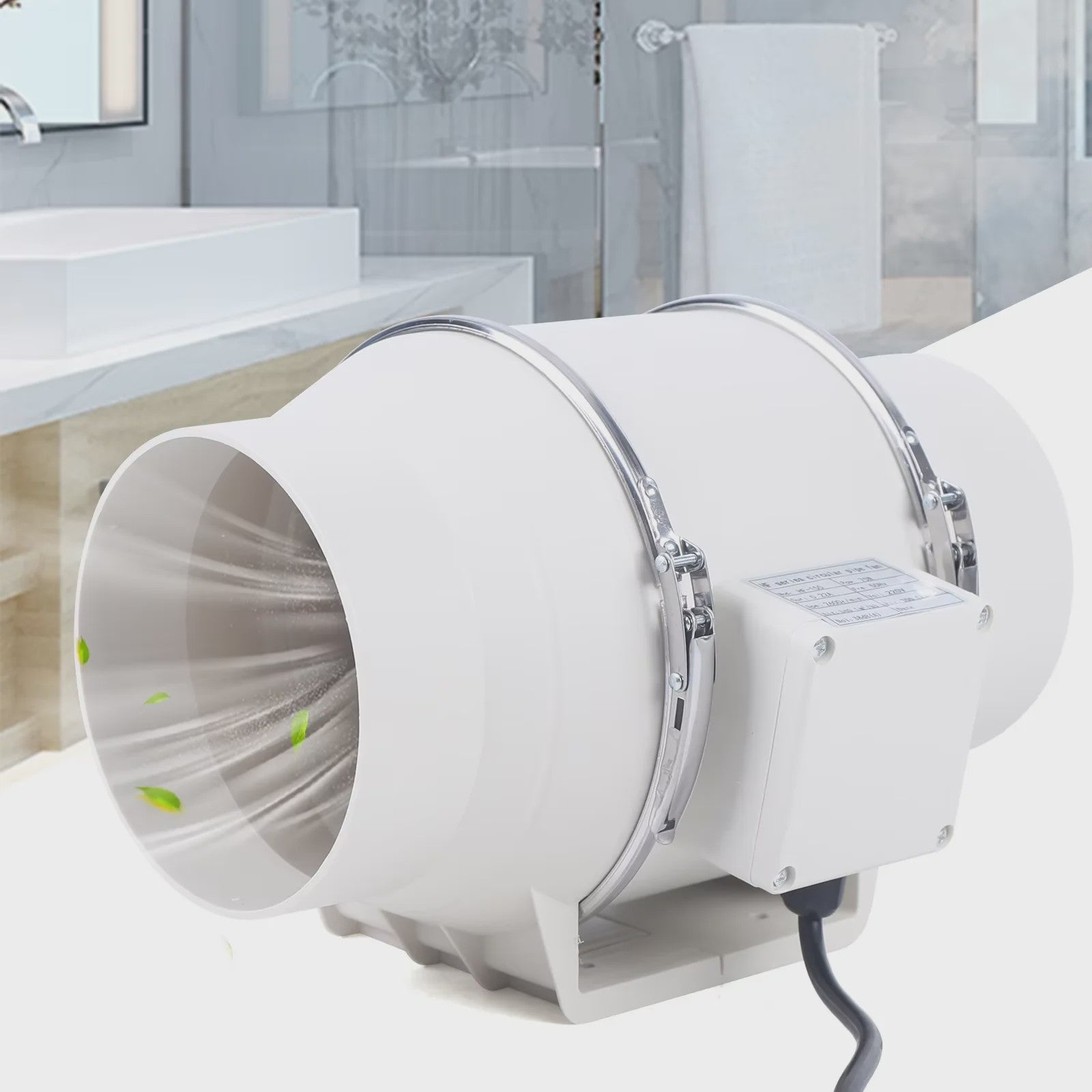 Stille Afzuigventilator 220V - 2600RPM - Voor Keuken, Badkamer & Toilet (HF100/HF150/HF200)